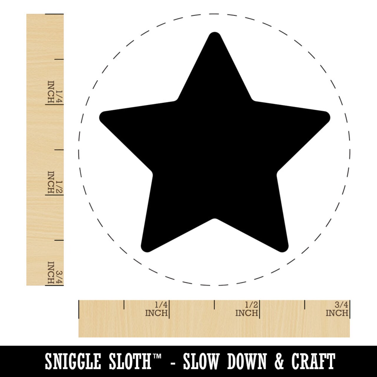 Star Shape Excellent Self-Inking Rubber Stamp for Stamping Crafting Planners
